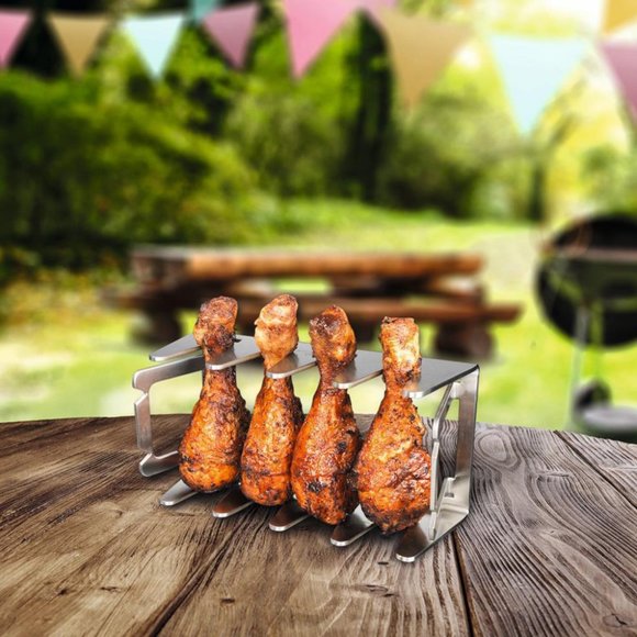 Multi Grill Rack Robust Stainless Steel Easy Cleaning Ideal Angle for Meat Easy - Picture 10 of 12